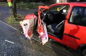 Polizeipräsidium Hamm: POL-HAM: Bei Verkehrsunfall glücklicherweise nur leicht verletzt