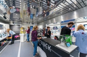 Initiative InnoTruck des Bundesministeriums für Bildung und Forschung (BMBF): Erlebnisausstellung InnoTruck in Rostock (08.-11.08.): Offene Tür bei Hanse Sail