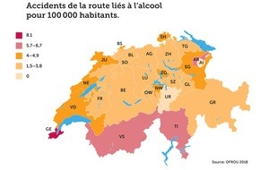 Touring Club Schweiz/Suisse/Svizzero - TCS: Accidents de la route liés à l'alcool : les genevois devancent les valaisans