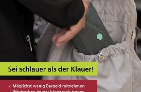 Polizeipräsidium Südhessen: POL-DA: Rüsselsheim: Achtung Taschendiebe! / Geldbörse aus Handtasche geklaut