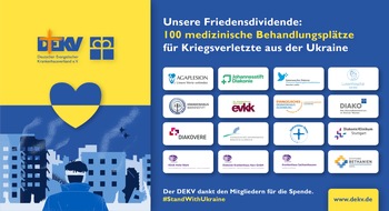 Deutscher Evangelischer Krankenhausverband e. V. (DEKV): Kostenfreie medizinische Behandlungsplätze für ukrainische Kriegsverletzte