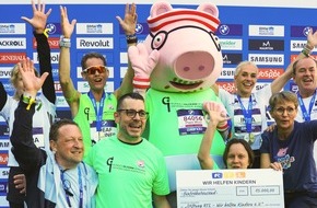 HASBRO Deutschland GmbH: 15.000 Euro f&uuml;r den guten Zweck: Papa Wutz unterst&uuml;tzt Spendenlauf beim BMW BERLIN-MARATHON