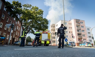 Polizei Gelsenkirchen: POL-GE: Zehn Verletzte und hoher Sachschaden nach Brand in Mehrfamilienhaus