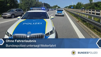 Bundespolizeiinspektion Ludwigsdorf: BPOLI LUD: Bundespolizei stellt Fahrer ohne Fahrerlaubnis