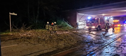 Freiwillige Feuerwehr Gemeinde Schiffdorf: FFW Schiffdorf: Sturmtief Daniel verschont Gemeinde Schiffdorf Größtenteils