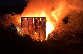 Polizeidirektion Worms: POL-PDWO: Worms - Vollbrand eines Baucontainers