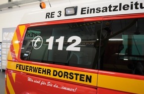 Feuerwehr Dorsten: FW-Dorsten: Vier Personen bei Verkehrsunfall auf der Gahlener Straße zum Teil schwer verletzt