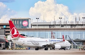 Flughafen Bremen GmbH: Flughafen Bremen: Ab sofort mit Turkish Airlines zweimal täglich nach Istanbul