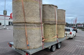 Polizeipr&auml;sidium S&uuml;dosthessen: POL-OF: Weiterfahrt untersagt: Anh&auml;ngelast deutlich &uuml;berschritten