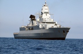 Presse- und Informationszentrum Marine: "Mission erfüllt" - Fregatte "Hessen" kehrt nach Wilhelmshaven zurück (BILD)