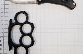 Bundespolizeidirektion Sankt Augustin: BPOL NRW: Hauptbahnhof Paderborn - Bundespolizei stellt Schlagring und Einhandmesser sicher