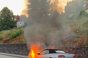 Polizeidirektion Pirmasens: POL-PDPS: Zweibrücken - Pkw-Brand