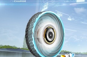 Goodyear Dunlop: Auto-Salon Genf 2020 / Der Goodyear reCharge - ein Konzeptreifen der den Reifenwechsel erleichtert: mit individualisierbaren Kapseln, die seine Lauffläche erneuern