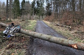 Polizeidirektion Wittlich: POL-PDWIL: Schwerverletzter Motorradfahrer in der Gemarkung Uersfeld / VG Kelberg