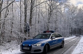 Polizeidirektion Neustadt/Weinstraße: POL-PDNW: Auf winterglatter Fahrbahn ins Schlingern geraten