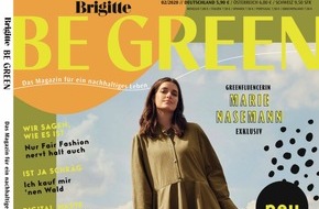 Gruner+Jahr, BRIGITTE BE GREEN: Model und Fair-Fashion-Aktivistin Marie Nasemann: "Der Nachwuchs hatte ein paar negative Auswirkungen auf meinen ökologischen Fußabdruck"
