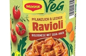 Nestlé Deutschland AG: MAGGI Ravioli jetzt auch vegan mit Soja-Hack