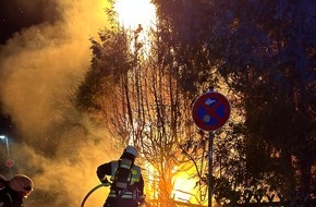 Feuerwehr Hattingen: FW-EN: Großbrand und schwerer Verkehrsunfall - einsatzreicher Jahreswechsel für die Hattinger Feuerwehr