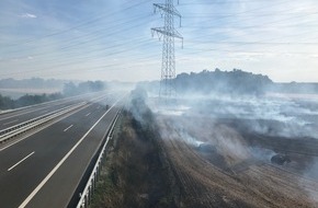 Feuerwehr Dorsten: FW-Dorsten: Ausgedehnter Flächenbrand am Rütherweg