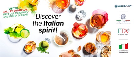 Italian Trade Agency: Gemeinschaftsstand der Italian Trade Agency auf dem Bar Convent Berlin 2025: 21 Aussteller aus 11 italienischen Regionen laden zu spannenden Tastings mit Experte Peter Douglas ein