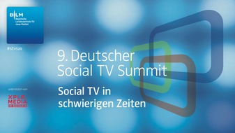 BLM Bayerische Landeszentrale für neue Medien: Corona-Krise - neue Chancen für Social TV? Social TV Summit der BLM am 27. Mai mit spannendem Programm / Jetzt anmelden
