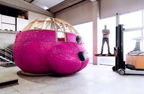 欧洲应用科学大学：Pink Bear Pavillon auf dem Kulturefestival altonale：应用科学欧洲大学kooperiert mit Künstler LUAP