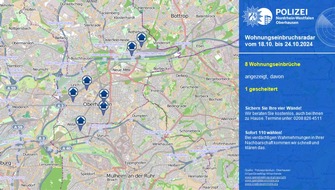 Polizeipräsidium Oberhausen: POL-OB: Wohnungseinbruchsradar für Oberhausen