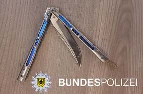 Bundespolizeiinspektion Weil am Rhein: BPOLI-WEIL: Hauptbahnhof Freiburg im Breisgau: verbotenes Messer bei Kontrolle entdeckt