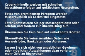 Polizeiinspektion Emsland/Grafschaft Bentheim: POL-EL: Emsland / Grafschaft Bentheim - Polizei warnt vor anhaltendem Betrug mit gefälschten Krypto-Anlageseiten