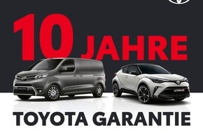 Toyota AG: Toyota führt 10-Jahres Garantie ein / Mit Toyota Relax betont der japanische Hersteller seine weltbekannte Zuverlässigkeit