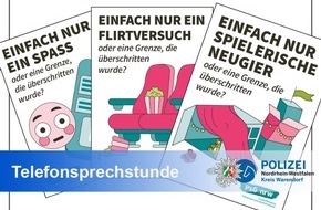 Polizei Warendorf: POL-WAF: Kreis Warendorf. Präventions-Hotline geschaltet - Antworten rund um das Thema sexualisierte Gewalt durch Kinder und Jugendliche