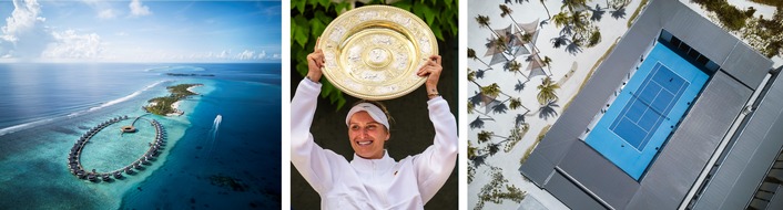 The Ritz-Carlton Maldives, Fari Islands: Tennis im Paradies: Wimbledon-Siegerin Marketa Vondroušová spielt mit Gästen des The Ritz-Carlton Maldives Tennis