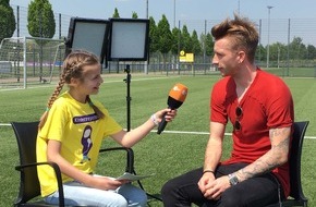 ZDF: ZDF-"logo!"-Kinderreporterin trifft Marco Reus / Fußball-EM in den ZDF-Kindernachrichten (FOTO)
