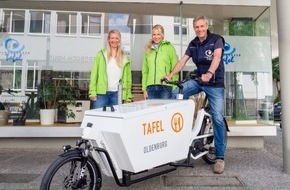 baron mobility service GmbH: mein-dienstrad.de unterstützt die Oldenburger Tafel mit einem Lastenrad