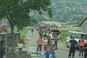 FW-CW: Großbrand in Zimmerei