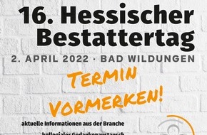 DIB  Deutsches Institut für Bestattungskultur GmbH: 16. Hessischer Bestattertag in Bad Wildungen / Aktuelle Informationen, kollegialer Gedankenaustausch, Produkt- und Dienstleistungspräsentation
