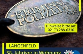 Polizei Mettmann: POL-ME: 58-Jähriger in eigener Wohnung beraubt - die Polizei ermittelt - 2506084
