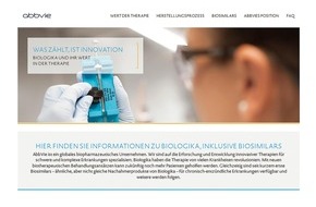 AbbVie Deutschland GmbH & Co. KG: Neue Website www.biologika-info.de informiert über Biologika, inkl. Biosimilars