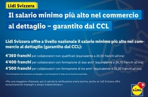 LIDL Schweiz: Lidl Svizzera paga il salario minimo più alto nel commercio al dettaglio