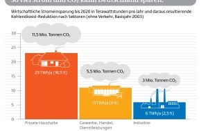 Deutsche Energie-Agentur GmbH (dena): So viel Strom und CO2 kann Deutschland sparen