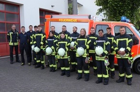 Feuerwehr VG Asbach: FW VG Asbach: 10 neue Feuerwehrleute starten in die Grundausbildung