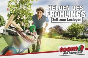 toom Baumarkt GmbH: toom Baumarkt macht Lust auf den Frühling / Mit der Kampagne "Helden des Frühlings" feiert toom Baumarkt den Start in die Gartensaison +++ Neueröffnung von acht Märkten (FOTO)