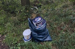 Polizei Coesfeld: POL-COE: Coesfeld-Lette, Letter Bruch/Umweltsünder entsorgen gefährliche Abfälle im Wald