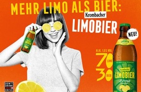 Krombacher Brauerei GmbH & Co.: Das neue Krombacher Limobier: Mehr Limo als Bier.
