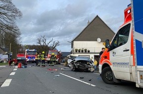 Freiwillige Feuerwehr Hansestadt Wipperfürth: FW Wipperfürth: Verkehrsunfall auf der L284 [TH2]