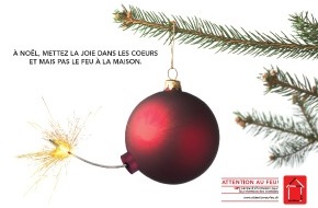 BFB / CIPI: Campagne de prévention du Cipi pour un Noël sans incendies / A Noël, mettez la joie dans les coeurs, mais pas le feu à la maison.