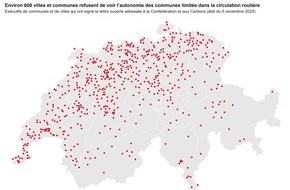 Schweizerischer Städteverband / Union des villes suisses: Lettre ouverte: Environ 600 villes et communes refusent de voir l'autonomie des communes limitée dans la circulation routière