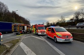 Freiwillige Feuerwehr H&uuml;nxe: FW H&uuml;nxe: Verkehrsunfall auf der BAB 3
