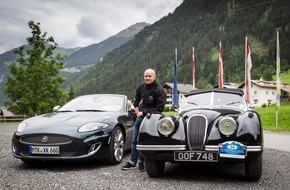 Jaguar Land Rover Deutschland GmbH - Presse Jaguar: Jürgen Vogel trifft zwei Generationen Jaguar XK bei der Silvretta Classic (FOTO)
