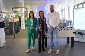 Flip GmbH: Förderung von Wachstumsunternehmen stärken / Wissenschaftsministerin Petra Olschowski besucht Tech-Unternehmen Flip